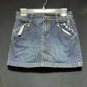 Vintage Hannah Montana Disney Embroidered Bedazzled Denim Skort Girl's Size 10